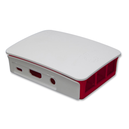 Offisiell Raspberry Pi 3 B/B+ veske - Hvit/Rød