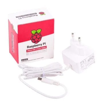 usb c virtalähde raspberry pi 5v 3a white eu