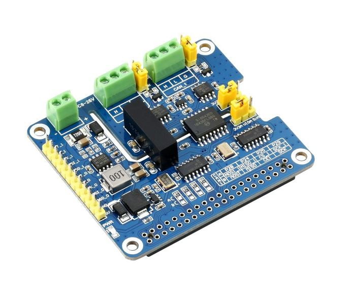 IBest Waveshare 2-CH Can FD Hat 2-Channel Isolated Can Bus Expansion Hat for Raspberry Pi Series Boards with Multi Onboard Protection Circuits Support CAN2.0 Can FD Protocols 