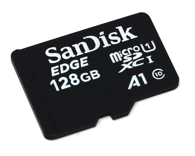 128GB Micro SD - Class A1 - Raspberry Pi OS •