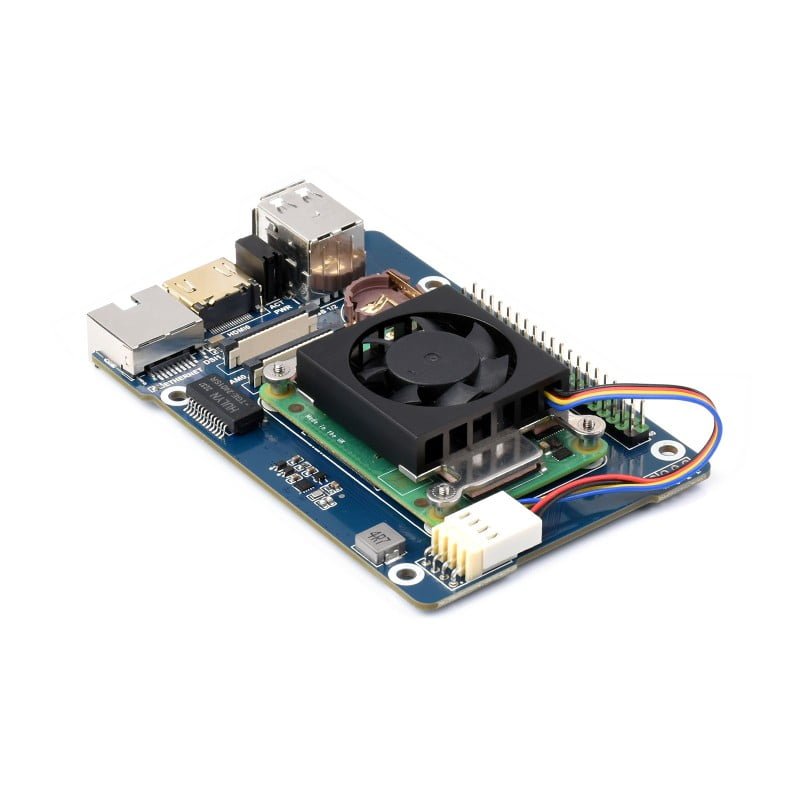 NAS Mini-ordinateur Multifonction Pour Raspberry Pi Compute Module 4 – 2 Slots SSD NVMe, 2 Ports Gigabit, 4G – Boîtier Métal – Stockage Réseau Domestique